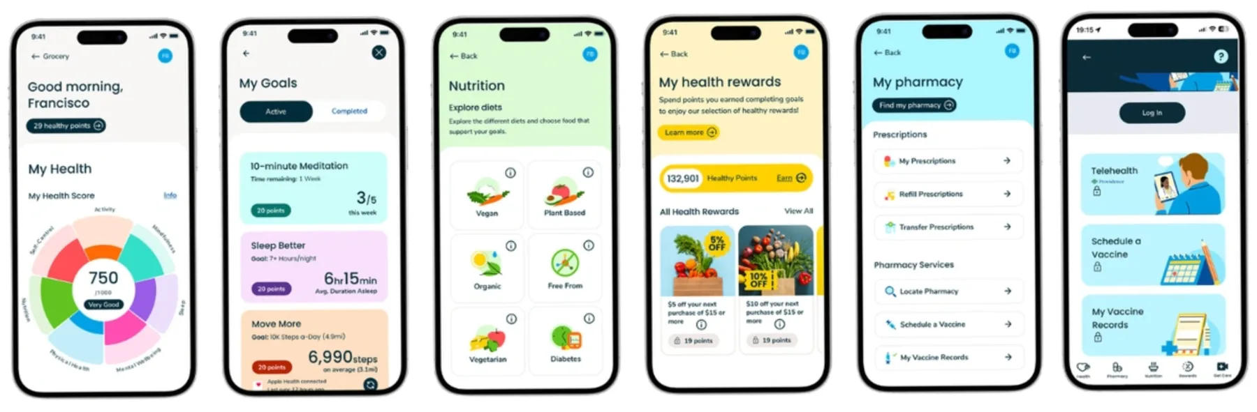 Albertsons Sincerely Health Mobile App Screens